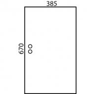 D7048S Szyba boczna 670x385 mm