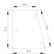 D7093 Szyba boczna 610x715 mm