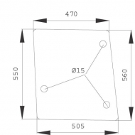 D7104 Szyba boczna 560x505 mm