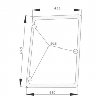 D7124 Szyba boczna 670x480 mm