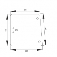 D7266 Szyba boczna 680x665 mm