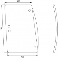 D7287 Szyba boczna 744x470 mm