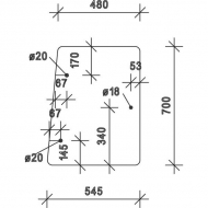 D7731 Szyba boczna 700x545 mm