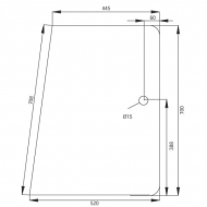 D7760T Szyba boczna 705x520 mm