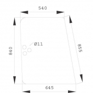 D8504 Szyba boczna 855x645 mm