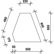 D9011 Szyba boczna 625x540 mm