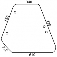 D9012 Szyba boczna 715x630 mm