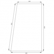 D9038 Szyba boczna 673x320 mm