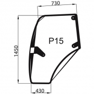 00121433020N Szyba dzwi lewych 1450x730 mm