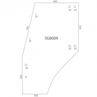 04400343N Szyba drzwiowa 1350x645 mm