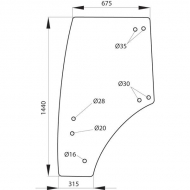 117810030010KR Szyba drzwi 1440x675 mm