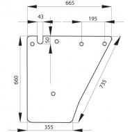 205810030111N Szyba drzwi, dolna 665x660 mm