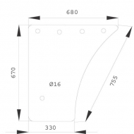 247811030111N Szyba drzwi, dolna 680x670 mm