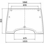 3203100N Szyba drzwiowa Lindner 1215x815 mm