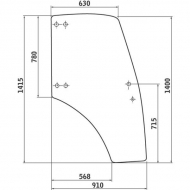 3203412N Szyba drzwiowa Lindner 1415x630 mm