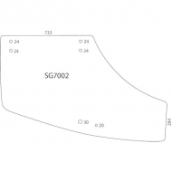 3203412N Szyba drzwiowa Lindner 1415x630 mm