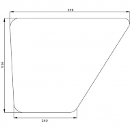 385500350010N Szyba drzwi, dolna 590x515 mm