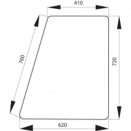 385500350020N Szyba drzwi, górna 620x760 mm