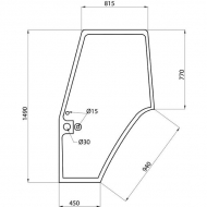 3907222M1N Szybka drzwiowa MF 1490x815 mm