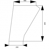 4354137N Szyba drzwi, dolna 645x500 mm