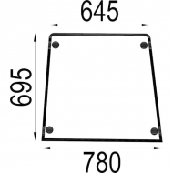 4354138N Szyba drzwi, górna 780x695 mm