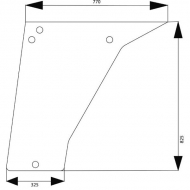 4364140N Szyba drzwi, dolna 825x870 mm