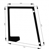 524810030310N Szyba drzwi, górna 960x640 mm