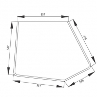 59117962 Szyba drzwi, dolna, Zetor 605x542 mm
