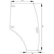 6000106469 Szyba kabiny, drzwiowa, 1475x710 mm