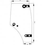 6005029097N Szyba kabiny, drzwiowa 1445x775 mm