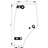 6005029102N Szyba kabiny, drzwiowa 1445x775 mm