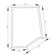 D3406030 Szyba drzwi 675x1000 mm