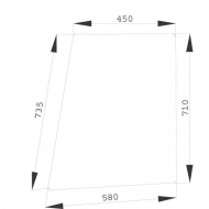D4003 Szyba drzwi, górna 580x710 mm