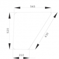 D4004 Szyba drzwi, dolna 545x520 mm