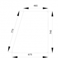 D4012 Szyba drzwi, górna 675x740 mm