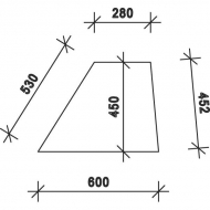 D4014 Szyba drzwi, dolna 595x450 mm