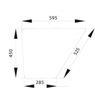 D4015 Szyba drzwi, dolna 590x516 mm