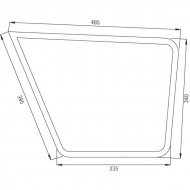 D4074 Szyba drzwi, dolna 492x353 mm