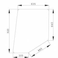 D520484 Szyba drzwi 635x920 mm