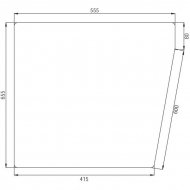 D6003 Szyba drzwi, górna 655x555 mm