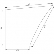 D6707 Szyba drzwi, dolna 785x630 mm