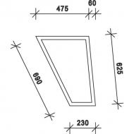 D6770 Szyba drzwi, dolna 610x460 mm