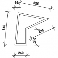 D6781 Szyba drzwi, dolna 615x590 mm