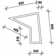 D6782 Szyba drzwi, dolna 615x590 mm