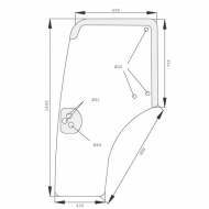 D6865 Szyba drzwi 1495x690 mm