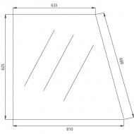 D7027 Szyba drzwi, górna 810x690 mm