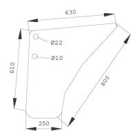 D7103 Szyba drzwi, dolna 630x610 mm