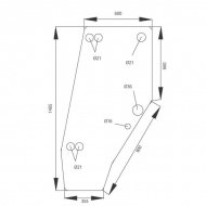 D7265 Szyba drzwi 1465x600 mm