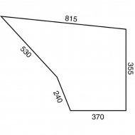 D7703 Szyba drzwi, dolna 815x355 mm
