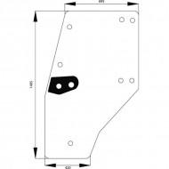 D7729T Szyba drzwi 1410x700 mm